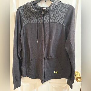 Under Armour Black and Gray Patterned Hoodie